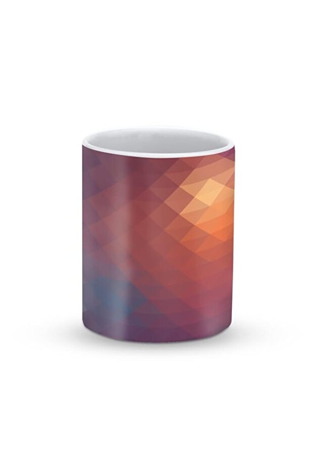 Stylizedd Designer Printed Coffee Mug with Heavy Duty Handle 11oz Ceramic Personalised Gift Mugs Cup [Microwave Safe & Dishwasher Proof ] - Copper Prism