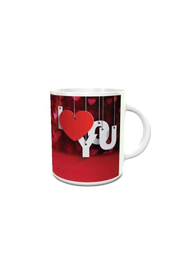 Impress I Love You Note Design Ceramic Coffee Mug (White)