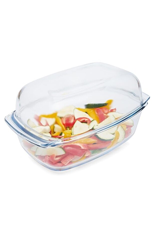 Termisil, Glass Casserole Rectangular, 7L,borosilicate (heat-resistant) glass, suitable for Gas Cooker, Electrical and oven.