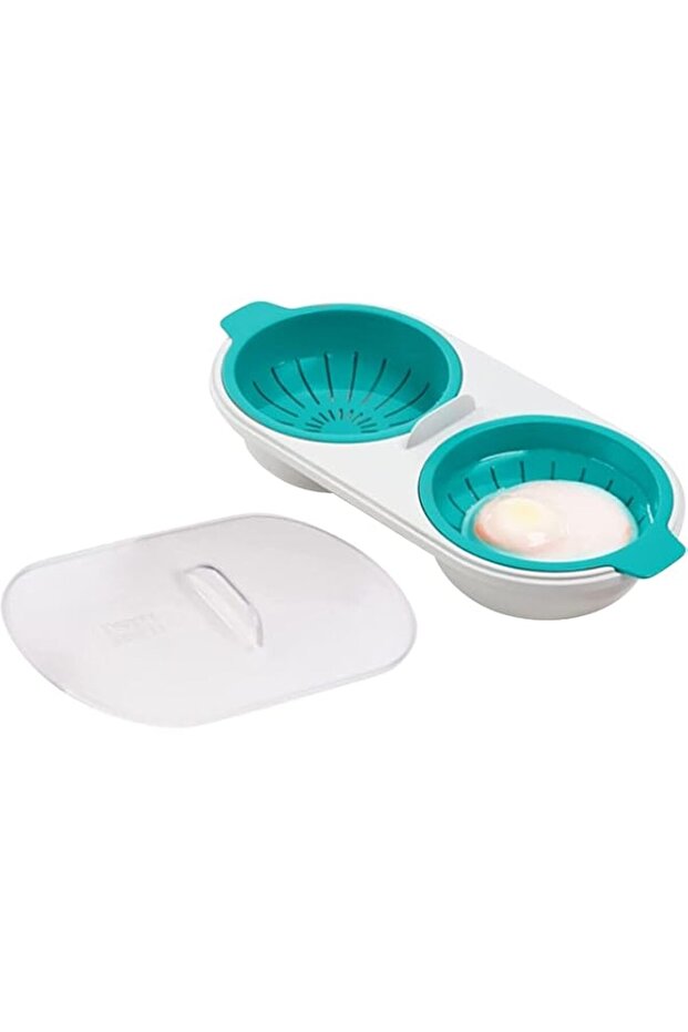 Egg Steamer, Egg Poachers, Egg Poacher Cups, Food Grade PP Material Safe and Secure Time Saving and Labor Saving, Multi-Function, for Kitchen Home Ovens Poached Eggs,Blue