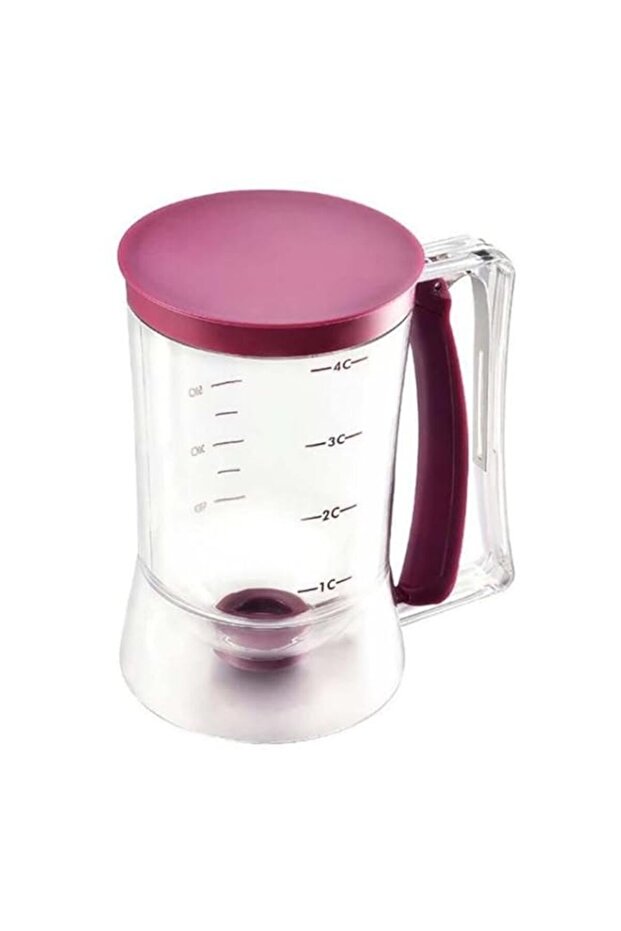 Pancake Cupcake Batter Dispenser Clear/Pink