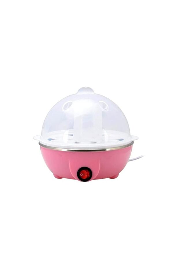 Plastic Egg Cooker Pink/White 10Centimeter