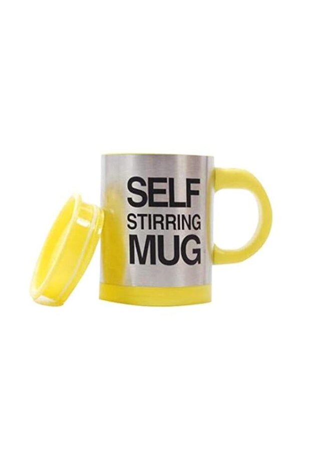 Stainless Steel Self Stirring Mug, Yellow