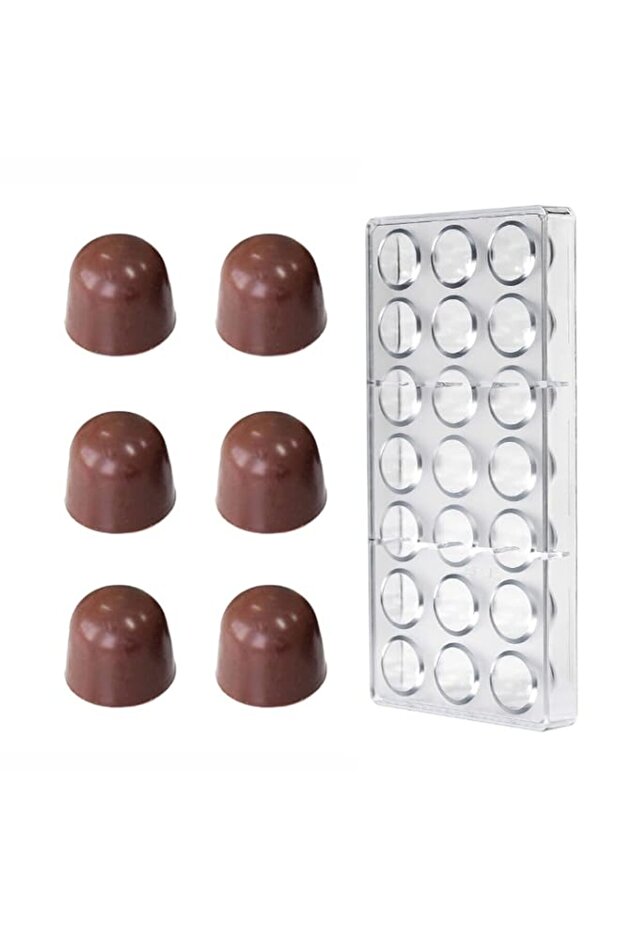 Polycarbonate Chocolate Mold Bullet Shape for Chocolate Bonbons Candy 21 Cavity 12g/pieces Baking Pastry Tools Mould 2124B