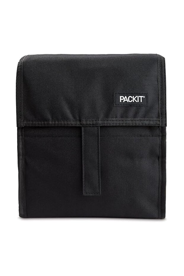 PackIt Freezable Lunch Bag with Zip Closure 1 Count Black ITP-019