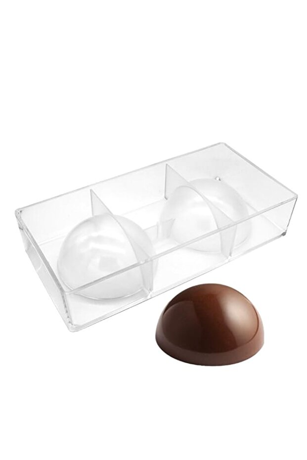 Goldbaking Largest Half Ball Chocolate Mold Ball Polycarbonate Candy Mould Chocolate Semi Sphere Mold Tray (X-Large 3.94inch)