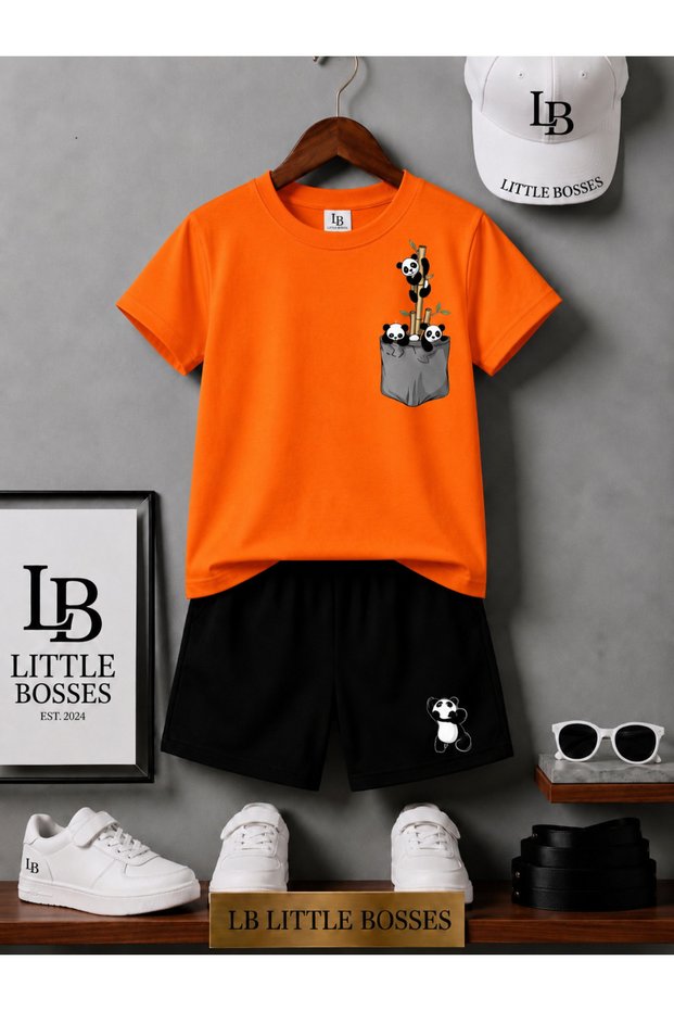 Summer Shorts T-Shirt Unisex (Panda)