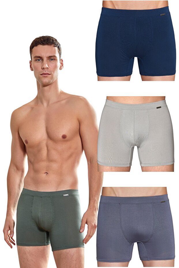 6-Pack Men's Micro Modal Lycra Boxers - 4434 Non-Constricting Thick Elastic Waistband