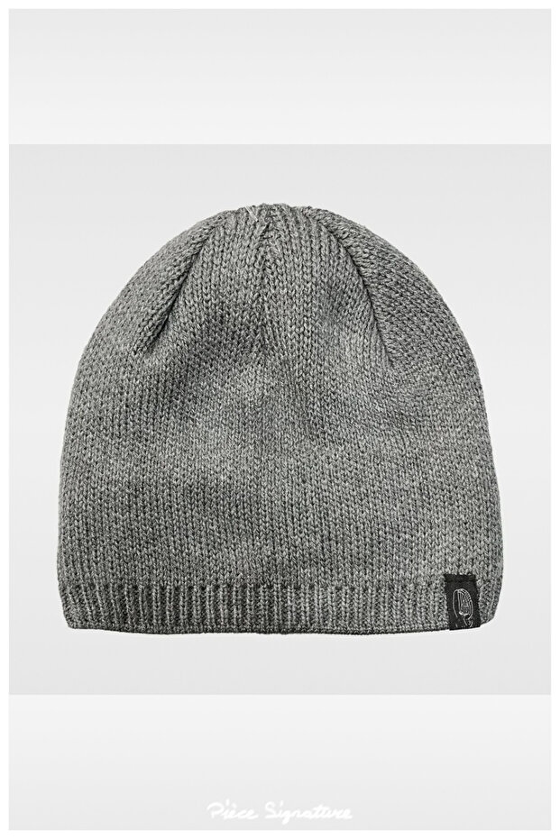 Comfortable and Warm, Plain and Patterned Non-Folded Cutout Beanie (Light Gray) (for Women and Men)