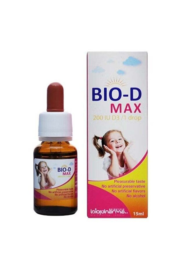 Bio-D Max Vitamin D3 Drops, 200 IU/drop, 15ml