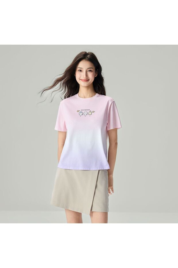 Women Chiikawa Cotton Boyfriend Graphic Tee