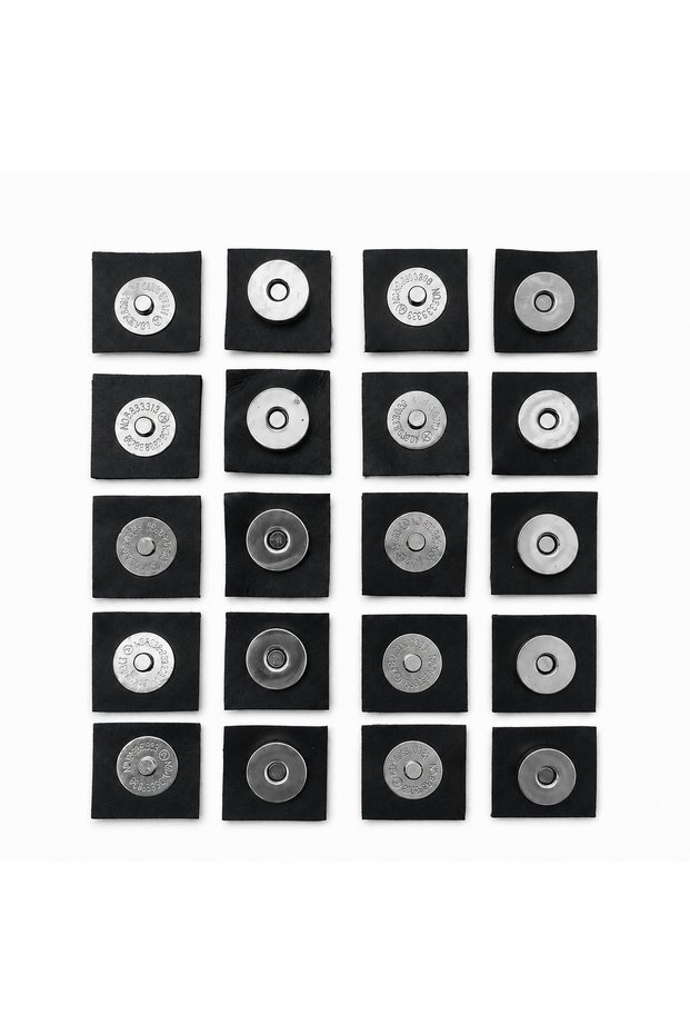 Gray Magnetic Snap Fasteners Can Be Sewn or Fastened 10 Pairs