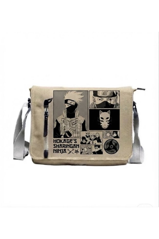 Beige Kakashi Natake Printed Messenger Bag