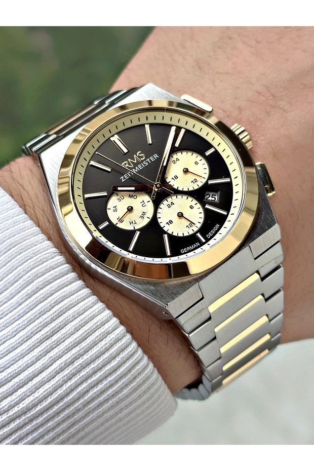 Functional 5 Atm Water Resistant Functional Full Steel 24 Months Warranty Men's Wristwatch 1496Mr