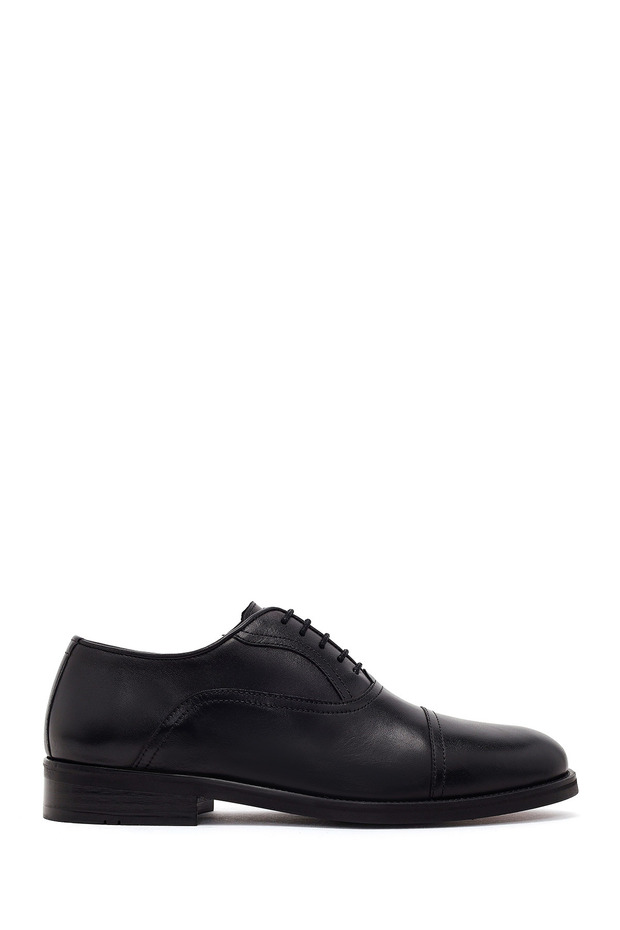 Men's Black Laced Leather Classic Shoes Wm750035Dv