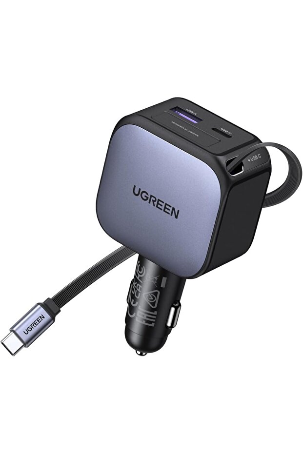 شاحن من يوجرين بمنفذ USB متوافق مع آيفون 17 وسامسونج S25 وبيكسل 10، 3 منافذ، 90 واط، شحن سريع وكابل