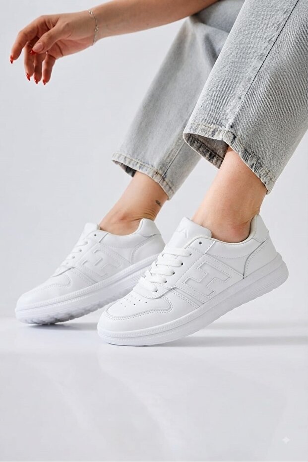 Women's Faylon Sole Waterproof Material Non-Yellowing Sole Sneaker Shoes-White