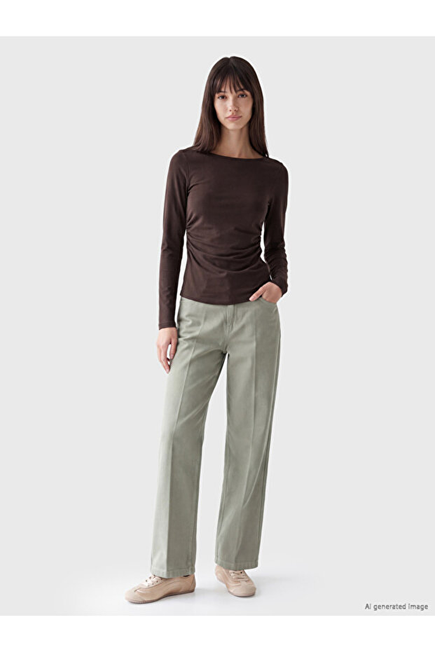 Esvab • Modern & Distinctive Zero Roba Collar Gathered Blouse