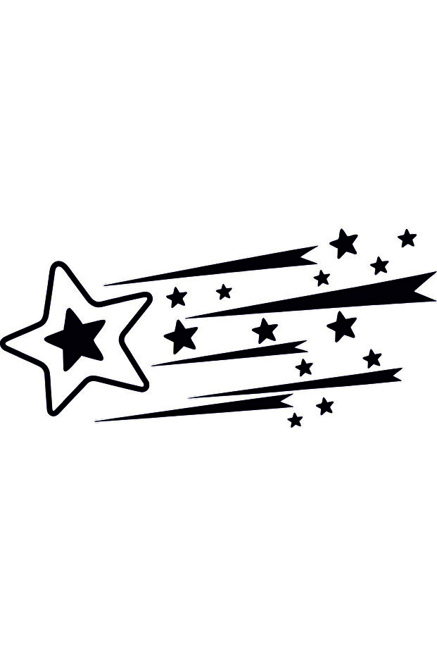 Motorcycle Stars Auto Sticker (40X18 cm)
