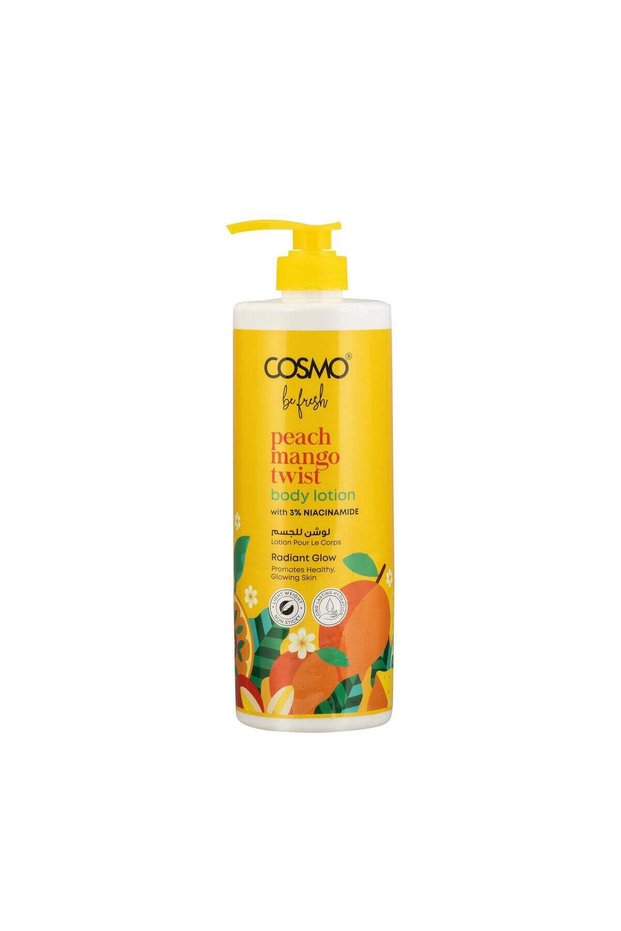 Be Fresh Peach Mango Twist Body Lotion 1000ml, For All Skin Types, Deep Hydrating Daily Moisturizer With Tropical Fruit Extracts, Fast Absorbing & Non Greasy, Soft Skin Formula, For Men &