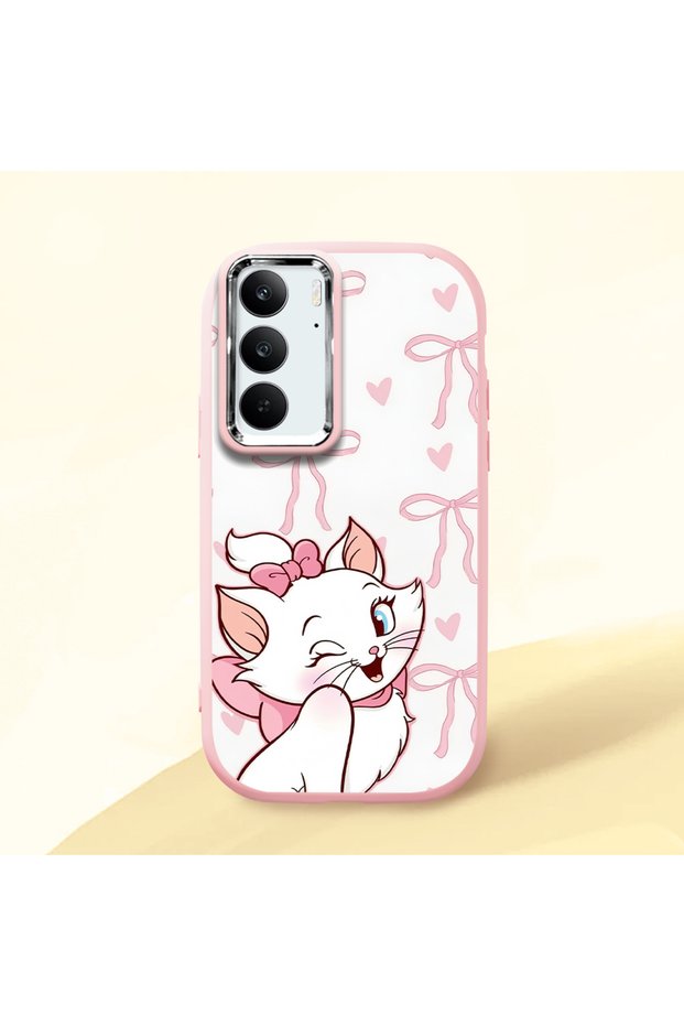 Realme C75 Compatible Case Camera Protective Pink Cartoon Pattern Silicone Couple Phone Case