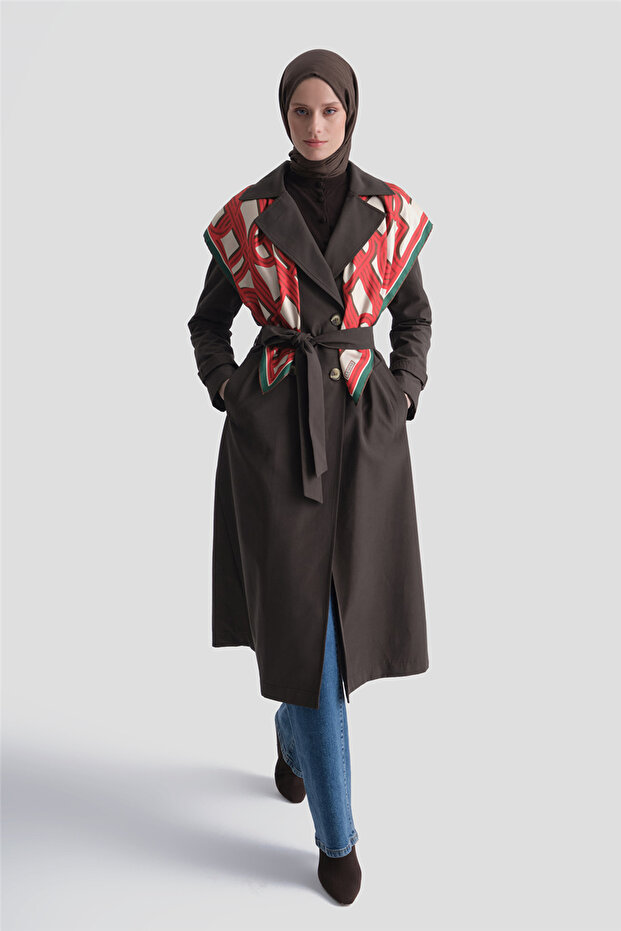 Basic Long Trench Coat Bitter Brown