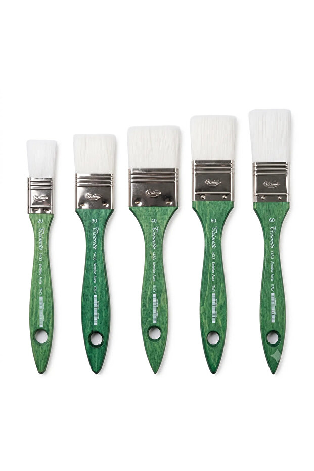 Perla Fiber Synthetic Brush 1433 Series Set of 5