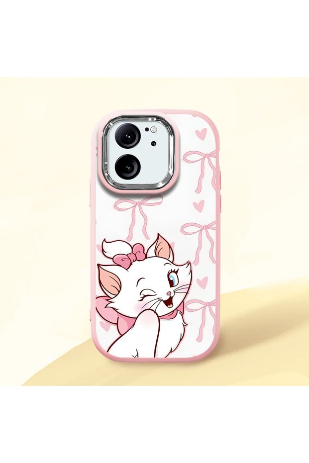Mi 13t Compatible Case Camera Protector Pink Cartoon Pattern Silicone Lover Couple Phone Case