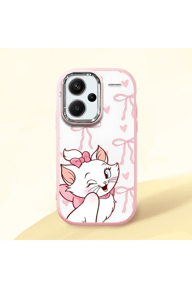 Redmi Note 13 Pro Plus 5g Compatible Case Camera Protective Pink Cartoons Pattern Silicone Lover Couple Phone Case