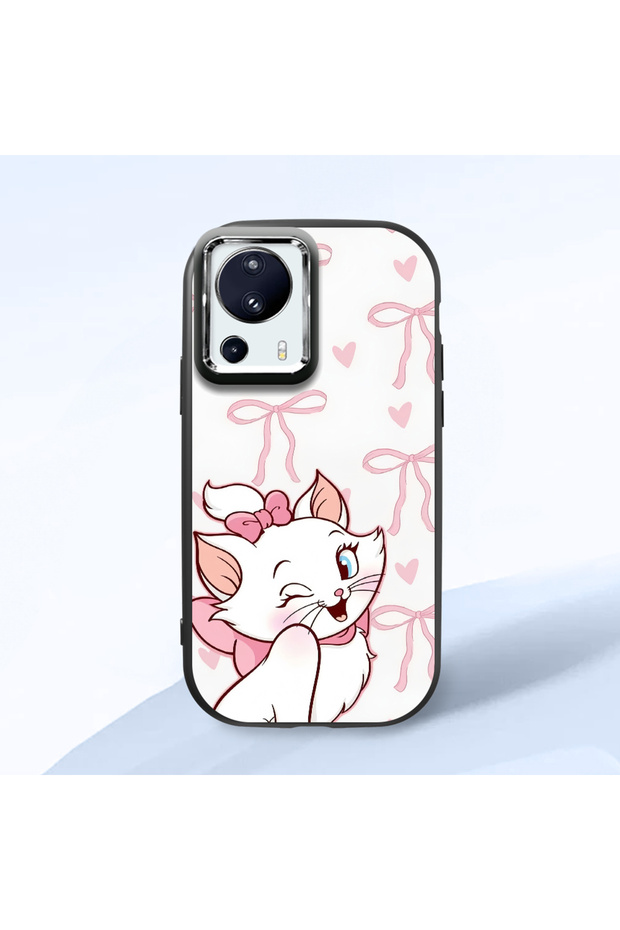 Mi 13 Lite Compatible Case Camera Protective Black Cartoon Pattern Silicone Lover Couple Phone Case