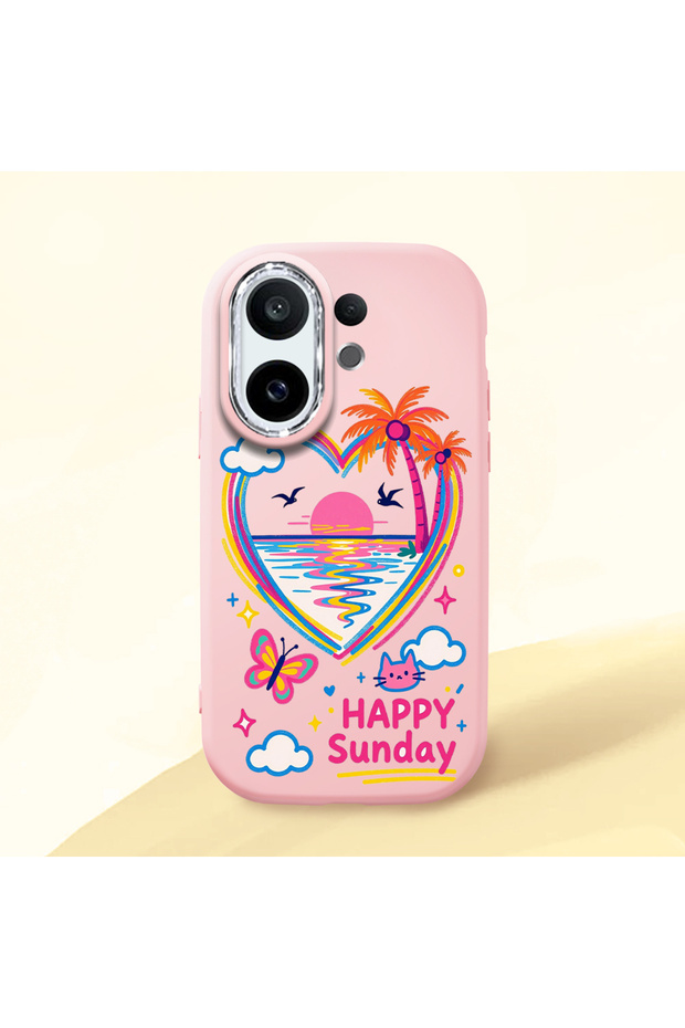 Vivo X200 Fe Compatible Case Camera Protective Pink Heart Pattern Silicone Lover Couple Phone Case