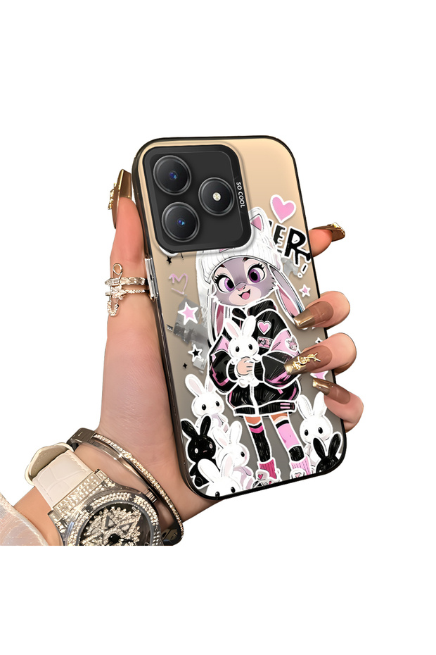 Realme C63 4G/C61 Compatible Hard Acrylic Back Silicone Edge Lens Protection Double Case