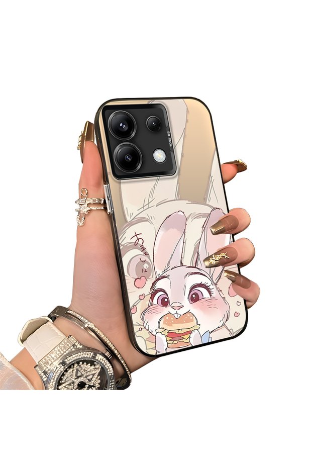 Xiaomi Redmi Note 13 Pro 5g Compatible Hard Acrylic Back Silicone Edge Lens Protection Double Case