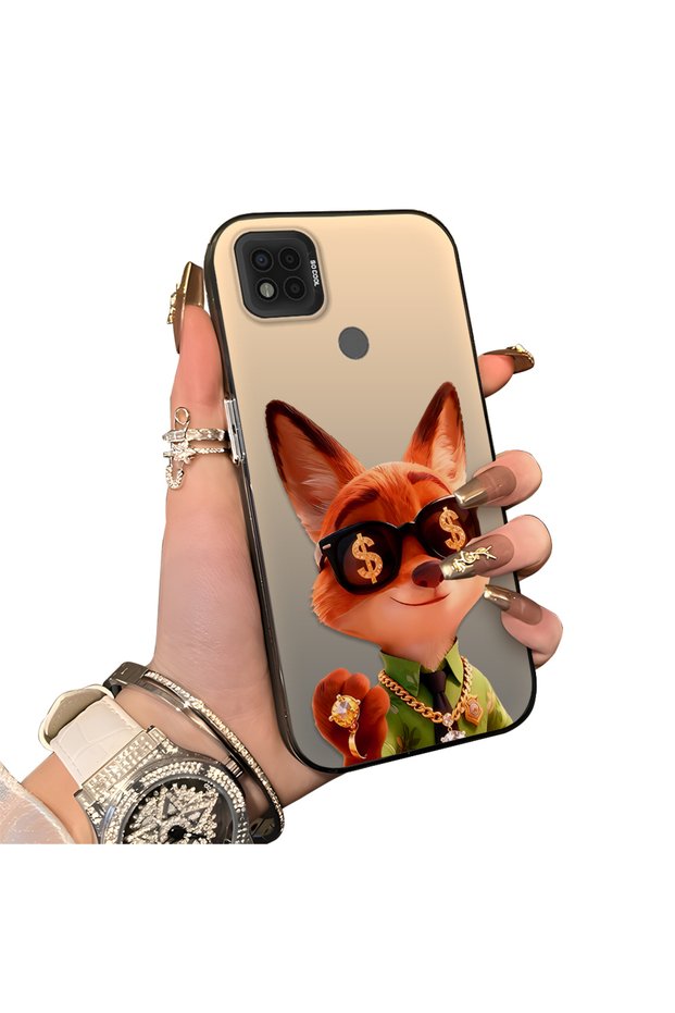Xiaomi Poco C31 Compatible Hard Acrylic Back Silicone Edge Lens Protection Double Case