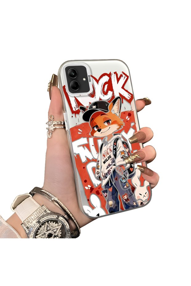 Samsung Galaxy A03/A04E/A04 Compatible Hard Acrylic Back Silicone Edge Lens Protection Double Case