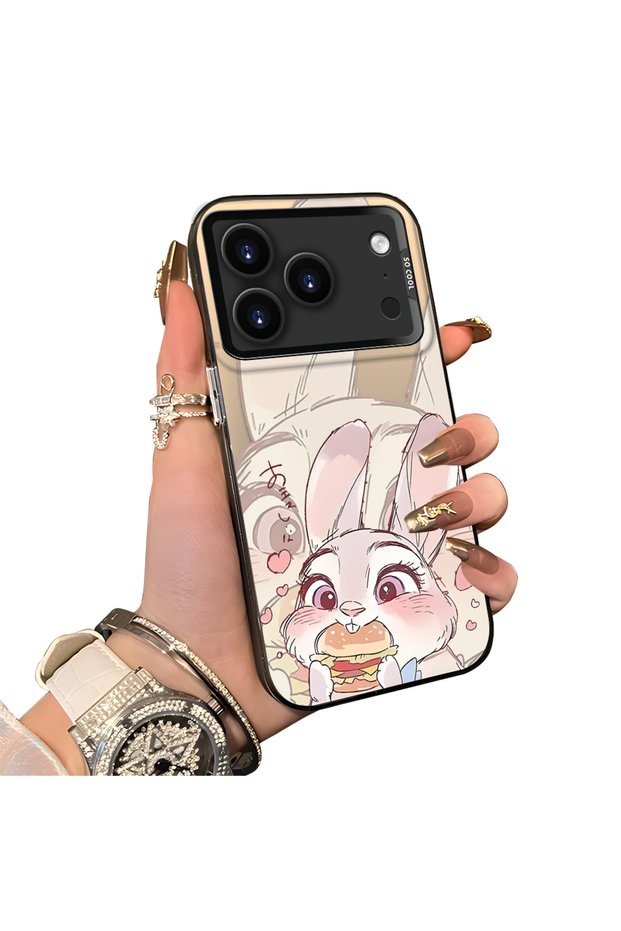 iPhone 17 Pro Compatible Hard Acrylic Back Silicone Edge Lens Protection Dual Case