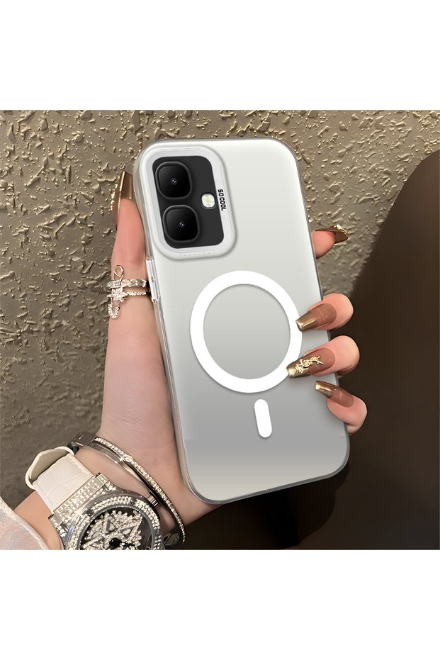 Infinix Smart 10 Compatible Minimal Printed Ring Appearance Hard Case, Does Not Have Magnetic Features
