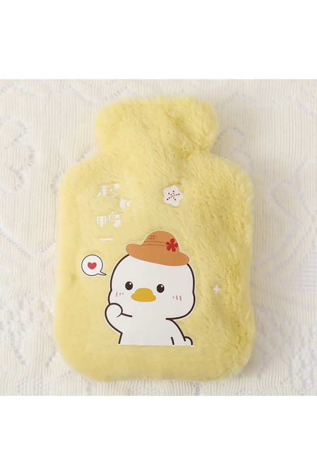 D Cartoon Plush Rabbit Bear Hot Water Bottle Water Filling Velvet Small Portable Student Hand Warmer