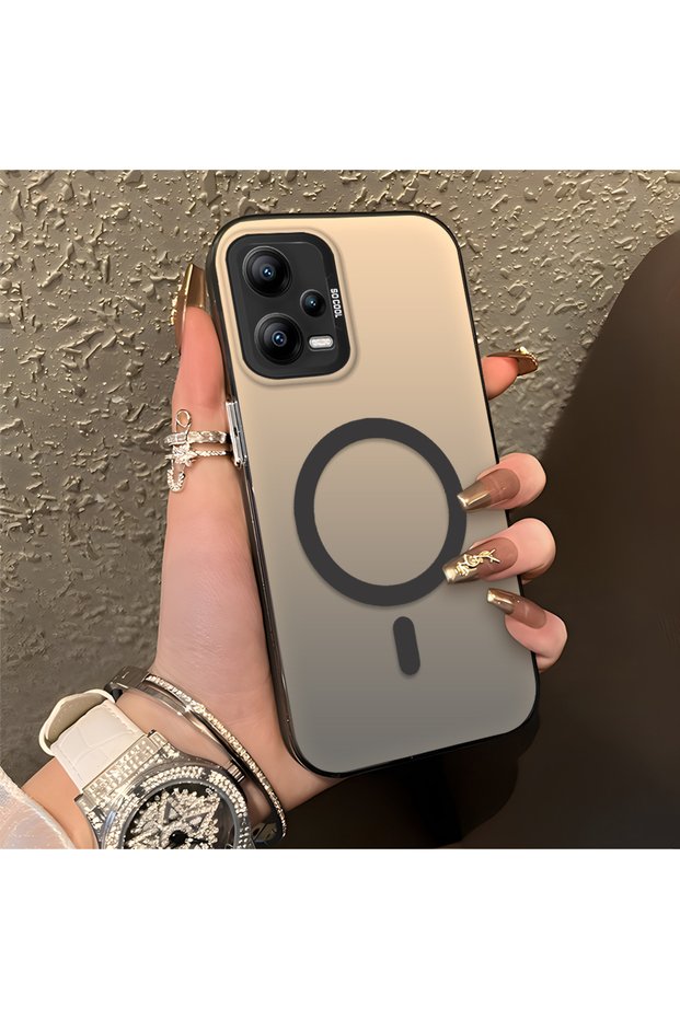 Poco X5 Compatible Minimal Printed Ring Appearance Hard Case, Does Not Have Magnetic Features