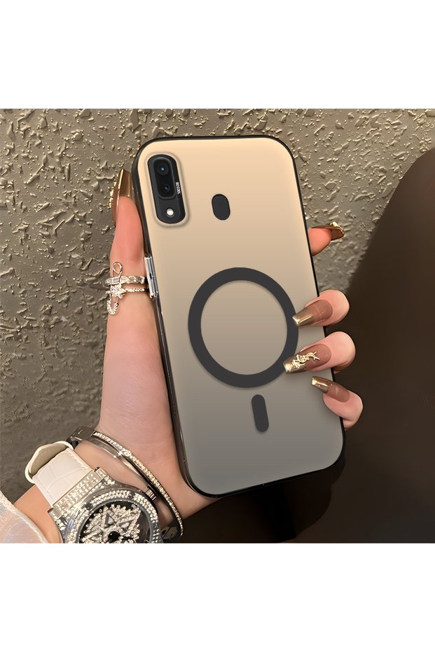 Samsung Galaxy A30/A20 Compatible Minimal Printed Ring Appearance Hard Case, No Magnetic Features