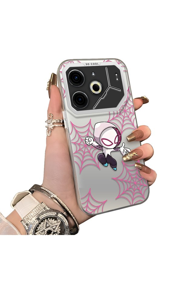 Tecno Pova 6/Pova 6 Pro 5g Compatible Hard Acrylic Back Silicone Edge Lens Protection Double Case