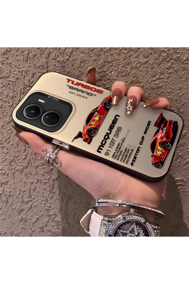 Vivo Y56 Compatible Daily Use Compatible Trend Racing Car Case, Protective Cover