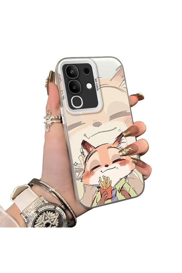 Vivo Y29 4g(V2434) Compatible Hard Acrylic Back Silicone Edge Lens Protection Double Case
