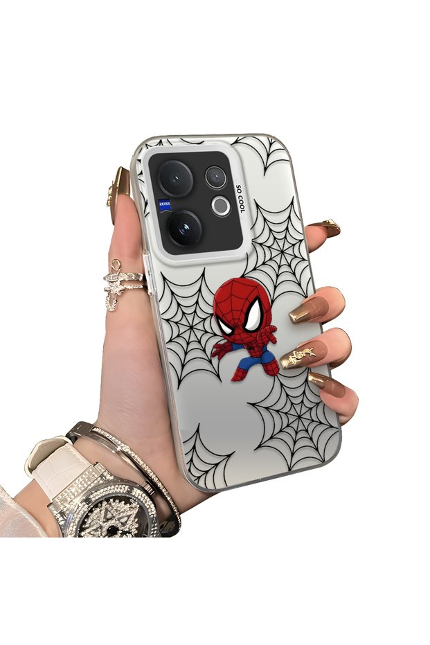 Vivo V60 Compatible Hard Acrylic Back Silicone Edge Lens Protection Double Case