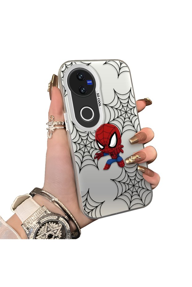 Vivo V50 Compatible Hard Acrylic Back Silicone Edge Lens Protection Double Case