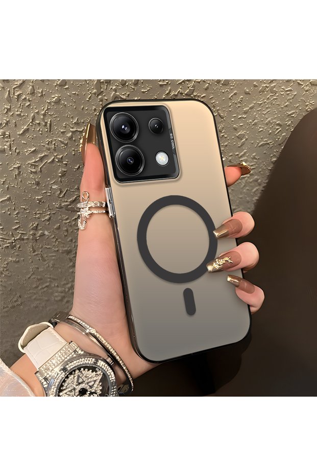 حافظة صلبة متوافقة مع Redmi Note 13 Pro 5G بتصميم حلقي مطبوع، لا تحتوي على خاصية مغناطيسية
