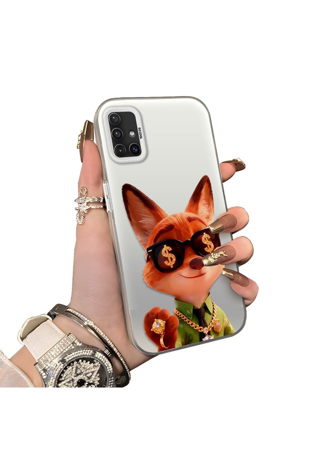 Samsung Galaxy A51 4g Compatible Hard Acrylic Back Silicone Edge Lens Protection Double Case