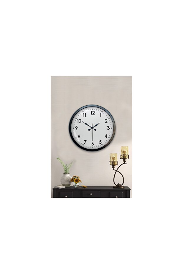 Black Metal Standard Wall Clock 40 cm