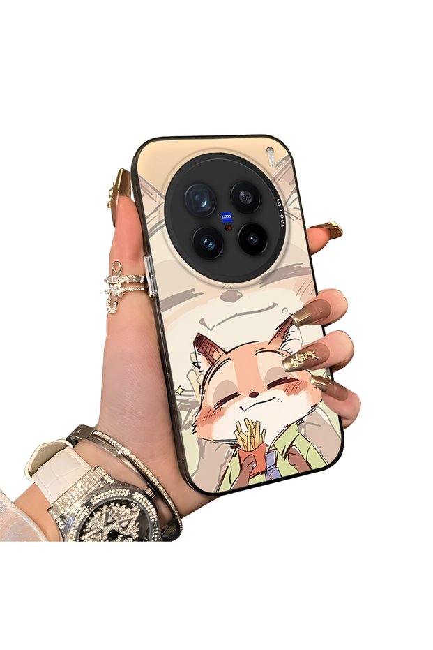 Vivo X200 Pro Compatible Hard Acrylic Back Silicone Edge Lens Protection Dual Case