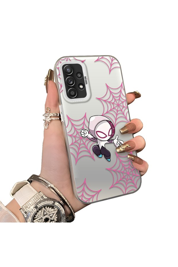 Samsung Galaxy A52/A52S Compatible Hard Acrylic Back Silicone Edge Lens Protection Double Case